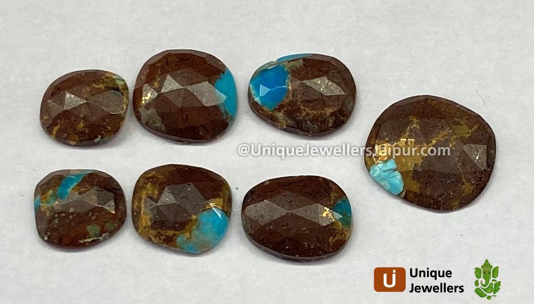 Copper Lava Mohave Turquoise Rose Cut Slices